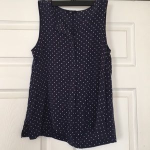 Madewell navy sleeveless blouse